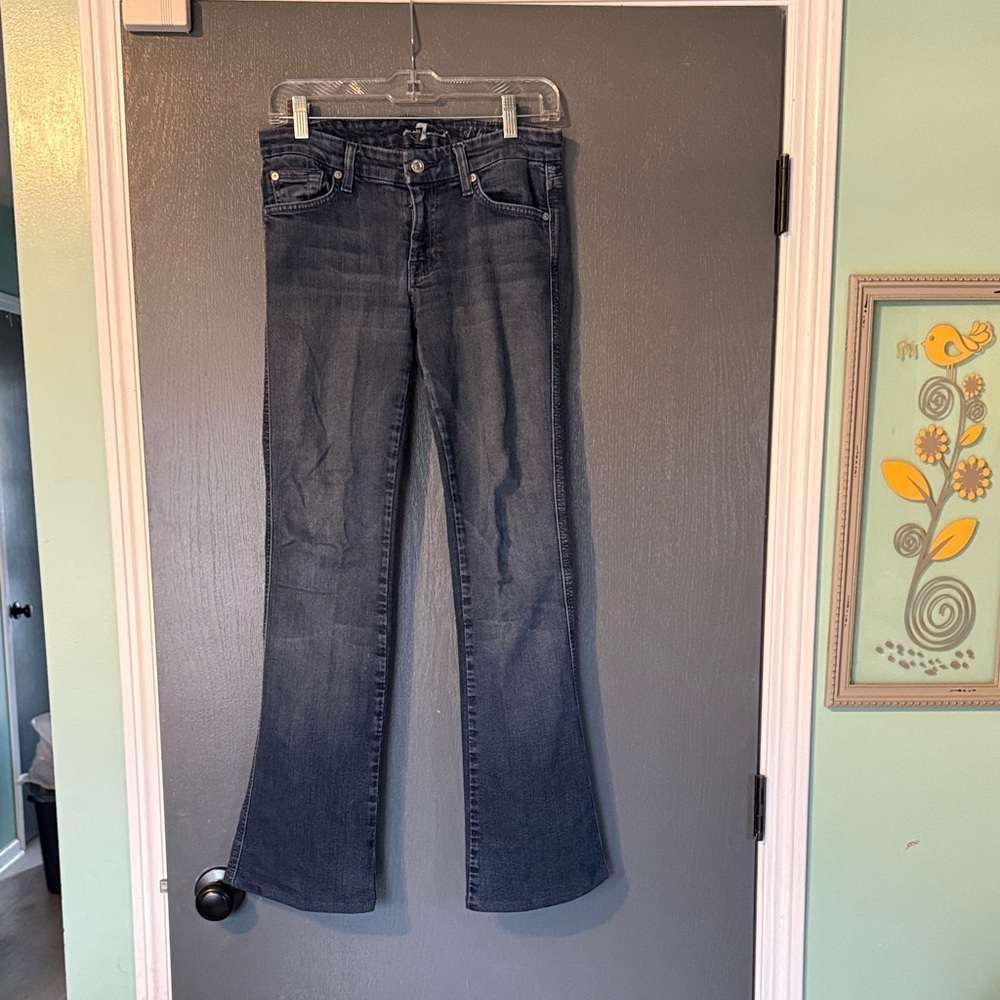 7 For All Mankind Dark Blue Flare Jeans